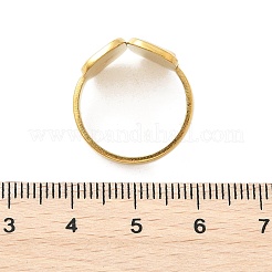 Прямоугольные манжеты из нержавеющей стали 304 белого цвета для женщин RJEW-G346-04G-02