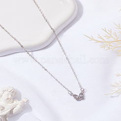 1 шт. ожерелье с подвеской в виде бабочки из цинкового сплава со стразами для женщин&nbsp;NJEW-LP0003-23