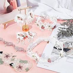 6 ярд двухцветных вышитых лент DIY-AR0002-34