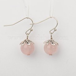 Rosa naturale set di gioielli di quarzo&nbsp;SJEW-JS00696-02