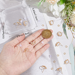 10 шт. латунные серьги-гвоздики в форме оливковой ветви для страз DIY-BBC0001-34