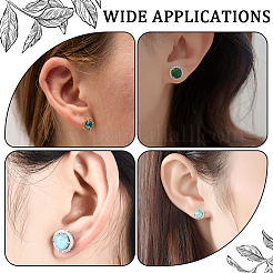 Антикоррозийные 1 пара 925 серьги-гвоздики из стерлингового серебра с родиевым покрытием STER-BBC0005-68