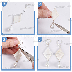 100 pièce de boucles d'oreilles à levier en acier inoxydable chirurgical 316L&nbsp;STAS-BBC0010-61S