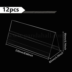 アクリル テーブル ナンバー サイン テント ホルダー  卓上銘板表示  透明  220x85x95mm&nbsp;AJEW-WH0314-423