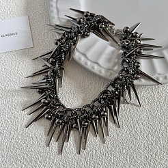 Ожерелья из сплава с шипами и конусами в виде кисточек FS-WGC02C7-01