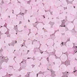 すりガラスのシードビーズ  丸い穴  双円錐形  金粉付き  パールピンク  4.5x3.5~4mm  穴：1.1mm  約6428個/ポンド&nbsp;SEED-N012-01I