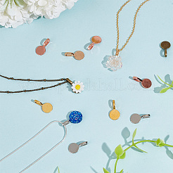 200 шт. 5-цветные литые плоские клеевые накладки для изготовления подвесок FIND-DR0001-48