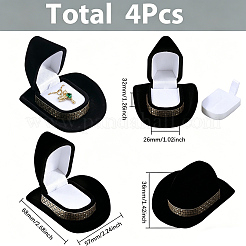 4 caja de joyería de terciopelo para sombreros&nbsp;VBOX-SC0001-01