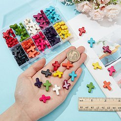 100 шт. нити синтетических бирюзовых бусин 10 цветов TURQ-AR0001-51