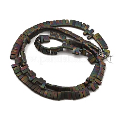 Гальванические нити матовых немагнитных синтетических гематитовых бусин&nbsp;G-G089-A01-01