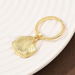 Micro ottone spianare anelli zirconi&nbsp;RJEW-C145-05B-G