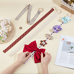 Полиэстер бант для хранения настенная подвеска украшение HJEW-OC00107