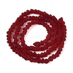 Fili di perline di vetro trasparente smerigliato&nbsp;GLAA-N016-4mm-26