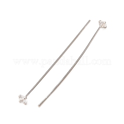 Fornituras de latón micro pave zirconia pendiente del perno prisionero&nbsp;CU-CBA4618-01P-01