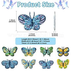 16 шт. 8 стиля полиэстеровые термонашивные заплатки для одежды&nbsp;PATC-CJ0001-05