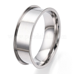 201 закрепка для кольца из нержавеющей стали с канавками&nbsp;STAS-WH0047-8mm-27S