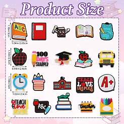 学校用品 PVC プラスチックビーズ  混合図形  ミックスカラー  19.5~29.5x20.5~33.5x7.5~8.5mm  穴：3mm  20個/セット&nbsp;KY-SZ0001-58A