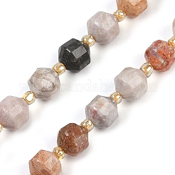 Природные окаменелые коралловые бусы пряди G-O201B-113F