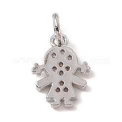 Латунные микро проложить кубического циркония подвески ZIRC-F132-20P