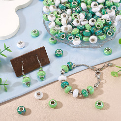 150шт европейские бусины из непрозрачной смолы&nbsp;RESI-TA0004-76