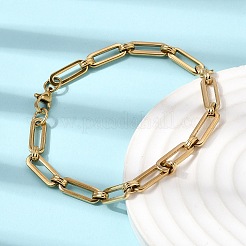 Schmucksets aus Büroklammerketten aus Edelstahl 304 (Armband & Halskette)&nbsp;SJEW-L199-15G