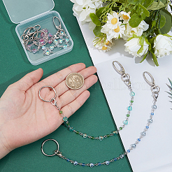 4шт брелок из стеклянных бусин KEYC-NB00026