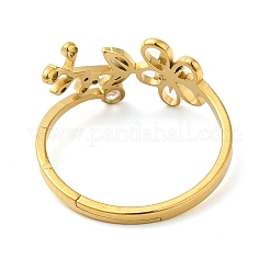 304 Edelstahl mit verstellbaren Ringen aus Zirkonia&nbsp;RJEW-K245-48G-G