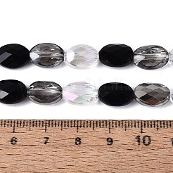 Stränge aus galvanisierter Jade-Imitation und undurchsichtigen sowie transparenten Glasperlen&nbsp;EGLA-Q135-8x11MM-01E