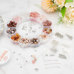 Набор для самостоятельного изготовления комплекта украшений из натуральных смешанных драгоценных камней DIY-WR0004-25