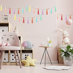 Girlande mit Wollfilzbällen und Quasten&nbsp;DIY-WH20011-28A