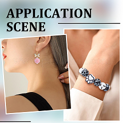 210шт деревянные европейские бусины с принтом OPDL-PA0001-03