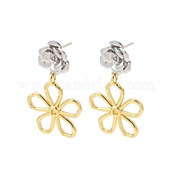 Boucles d'oreilles pendantes en laiton&nbsp;EJEW-G471-18GP
