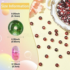 Perles de rocaille en verre arc-en-ciel transparentes galvanisées de 10 g&nbsp;SEED-YW0003-04A
