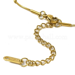 Ионное покрытие (ip) 304 нержавеющая сталь ракушка кулон змея цепи ожерелья для женщин NJEW-A034-01G