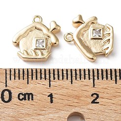 Латунь стекло амулеты KK-G474-07G