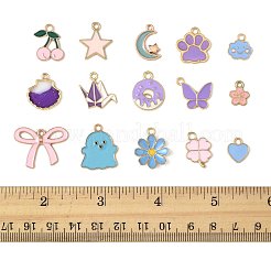 30шт 15 стиля подвески из сплава с эмалью&nbsp;ENAM-FS0003-36