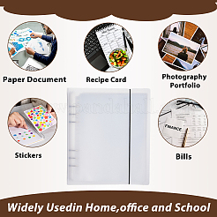 Пластиковая обложка с резинкой и внутренним бумажным файлом AJEW-WH0270-677