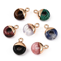 Плоские круглые/пончиковые подвески из натурального камня мириам G-I347-M