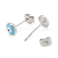 Boucles d'oreille en laiton émaillé&nbsp;EJEW-D274-02M-01