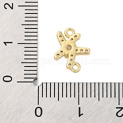 Подвески/звенья из латуни с прозрачным кубическим цирконием FIND-L019-07G-05