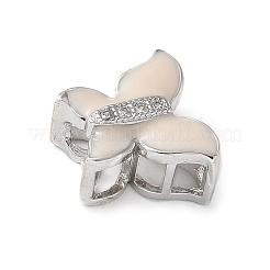 Messing-Micro-Pavé-Anhänger mit klarem Zirkonia&nbsp;KK-C086-02P