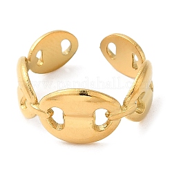 Кольца-манжеты овальные полые открытые из нержавеющей стали 304 для женщин&nbsp;RJEW-D012-02G