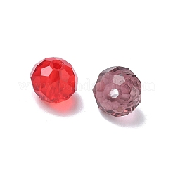 Граненые прозрачные стеклянные бусины rondelle&nbsp;GLAA-R152-10mm-M1