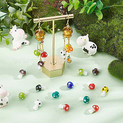 10шт 5 цвета бусины лэмпворк ручной работы GLAA-GO0001-03