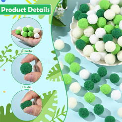 400шт. 4-х цветный полиэстеровый помпон-шар&nbsp;DIY-SC0031-36