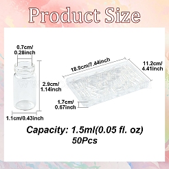 50шт стеклянные бутылки AJEW-YW0001-30