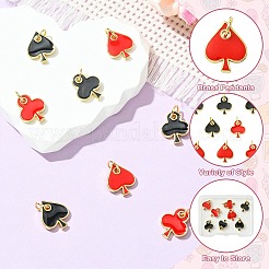 8шт 4 стиля латунные эмалевые подвески&nbsp;KK-CJ0003-72