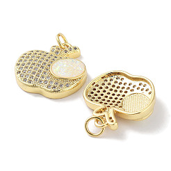 Pendentifs en laiton zircon cubique transparent&nbsp;KK-L213-042G-02