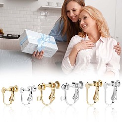 24 шт. 6 стиля фурнитуры для сережек-клипс из латуни KK-BBC0019-62