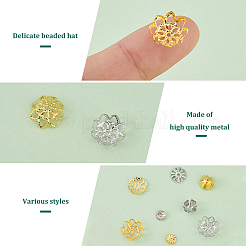 800 шт. 8 стильные железные колпачки для бусин&nbsp;IFIN-HY0001-05